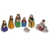 Set of 9 Hand Painted Nativity Scene Set Figurines