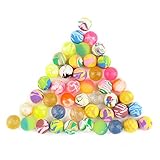 HAKACC Flummis, 50 Stück 25mm Flummis Springball Gummiball Hüpfball Mitgebsel To