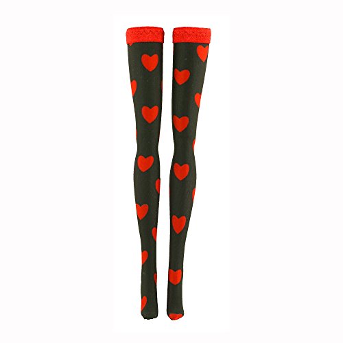 17" Monster High Doll Stockings - Red Hearts - Doll Clothes - Fits 17" Monster High Dolls
