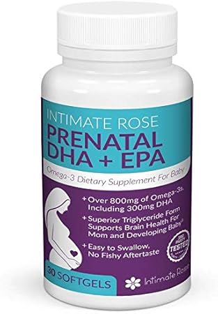 Amazon Com Intimate Rose Prenatal Dha Supplement Prenatal Omega 3 Essential Pregnancy Vitamins Epa Supplement For Healthy Mother And Baby Dha 300mg Total Omega 3 800mg Health Personal Care