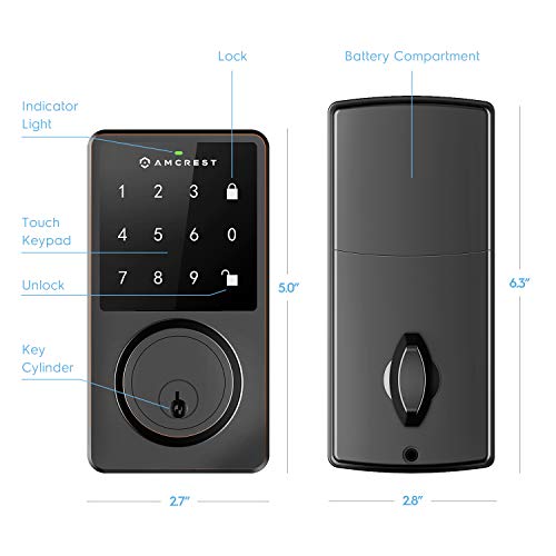 Amcrest Keyless Entry Door Lock Deadbolt, Digital Door Locks with