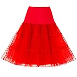 Manfei Women's Vintage 50s Rockabilly Skirt 25