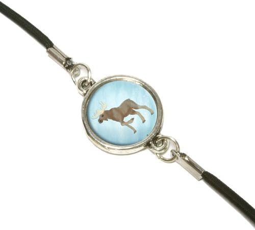 Moose in Pastel Bookmark Book Wrap Strap Elastic Band