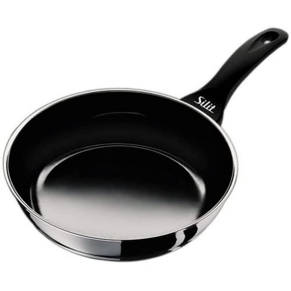 Silit 2110181811 Uncoated Professional with Flame Protection Silargan Functional Ceramic Frying Pan, Black, 20 cm