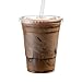 Clear Plastic Cups with Lids | 16 oz, 100 Pack | PET Cold Smoothie Cups | Iced Coffee Cups | Disposable Cups with Lids | To Go Cups