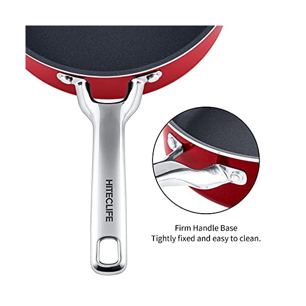 HITECLIFE-Frying-Pan-28cm-Nonstick-Omelette-Pan-PFOA-Free-Frying-Pan-for-Induction-Hob-Induction-Pan-with-Stainless-Steel-Handle-Oven-Safe-Aluminum-Cookware-Nonstick-Coating-Skillet-Red HITECLIFE Frying Pan 28cm, Nonstick Omelette Pan, PFOA-Free, Frying Pan for Induction Hob, Induction Pan with Stainless Steel Handle, Oven Safe Aluminum Cookware, Nonstick Coating Skillet, Red