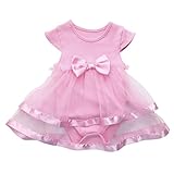 Todaies,Hot Sale Baby Girls Infant Birthday Tutu Bow Clothes Party Jumpsuit Princess Romper Dress 2018 (3M, Pink)