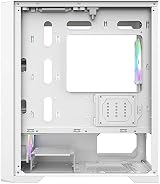 CiT Vento Micro-ATX Gaming PC Case Mesh Tempered Glass 4 ARGB Fans White view 12