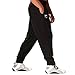 Otomix Men's 100% Cotton Solid Color Baggy Bodybuilding Workout Pants Black X-Large