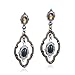 Paitse Jewelry Crystal Majesties Vintage Drop Earrings (Black)