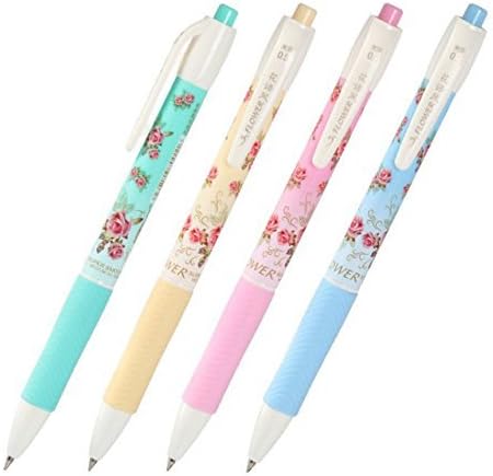 Katoot@ 10 pcs/lot Fresh Flower ballpoint pen Kawaii 0.5mm Blue ink press pen office school writing supplies stationery canetas