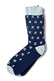 Men's Blue Pi Symbol Math Mathematics Crew Dress Socks