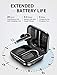 MEBUYZ True Wireless Earbuds, Bluetooth 5.0 Headphones TWS in-Ear Earphones with aptX Sound, CVC Noise-Cancelling Dual Microphones, Charging Case, Touch Control, 28-H Playtime and Secure Fit (Black)