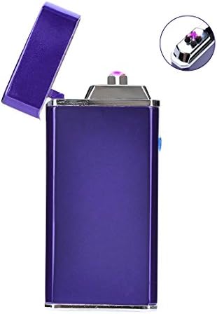 Arc Electronic Lighter NEW Technology Wider Arcs Dual Arc Beam Plasma Lighter LED Lighter in Gift Box with USB Cable(Purple)