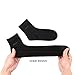 Imosh Mens and Womens Titanium Negative Ion Anti Odor Socks Anti Fungal Sockings Treat Athletes Foot and Barbiers Infrared Ray Socks, 3 Pairs Black
