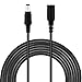 Dericam 20ft Power Extension Cable, DC 12 Volt Power Adapter Extension Cord, Extend Additional Length for DC 12V Power Adapter or Wall Charger for CCTV Camera/DVR Standalone/LED Strip,12V-6M,Black