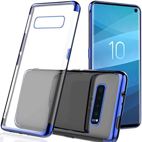 Sajni Creations Samsung S10 Plus Back Cover, Electroplated Soft TPU 3D Anti-Knock Ultra Thin Transparent Silicon Back Cover Case for Samsung Galaxy S10 Plus (Blue)