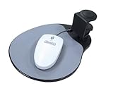 Aidata UM003B Mouse Platform Under Desk, Black, Sturdy Metal Clamp Fits Onto Desks Up To 40mm/1.57