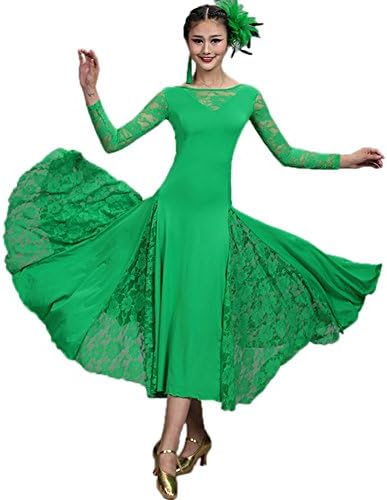 NAKOKOU Modern Dance Costumes Practice Dress Adult Long Sleeve