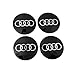 Bearfire 4 x 56.5mm Car Lettering BBS Wheel Center Cap Sticker Wheel Emblem Badge Logo Stickers (Audi)