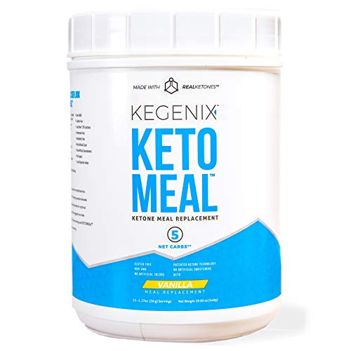 Kegenix Real Ketones Keto Meal Replacement with BHB, MCT, and Protein, 15 Servings, Vanilla