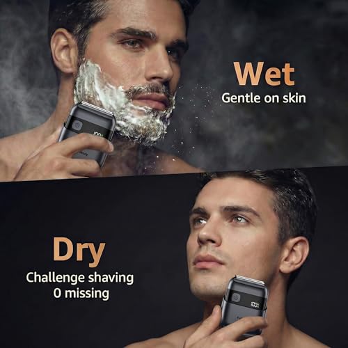 Electric Shaver for Men, 10000 RPM Foil Shaver for Close & Smooth Daily Shaving, Wet & Dry Electric Razor with 90 Min Runtime, USB-C Fast Charge, IPX7 Waterproof for Travel & Shower, Gifts for Father