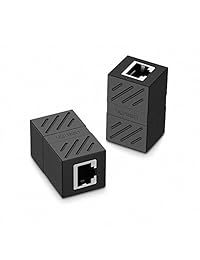 Acoplador, extensor de cable Ugreen Cat7   CAT6   RJ45 Cat5e Cable adaptador RJ45 en línea Acoplador hembra a hembra negro