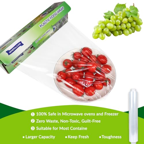 PRESS & SEAL PLASTIC CLING WRAP DISPENSER WITH CUTTER – 12 INCH X 300 SQ FT, KEEPS FOOD FRESH