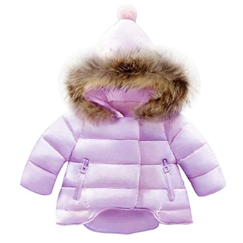 Jojobaby Baby Boys Girls Hooded Snowsuit Winter Warm Fur Collar Hooded Down Windproof Jacket Outerwear