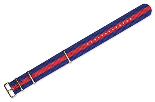 22mm military mod ballistic nylon g10 premium watch band - navy w…