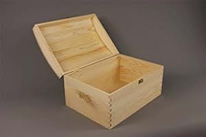 XXL SUPER GRANDE COFRE DE MADERA LLANA TESORO CAJA MADERA RECUERDO