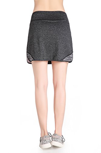 Annjoli Womens Workout Active Skorts Golf Tennis Sports Skirt (XL, Gray) - Thumbnail 2