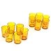 Hosley Set of 12 Amber Glass LED Votive Candle Tea Light Holders. Ideal for Weddings Parties Spa and Aromatherapy. Great Value. Use with Hosley LED Tea Lights and Votive's. O9
