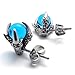 Vintage Stainless Steel Dragon Claw Mens Stud Earrings