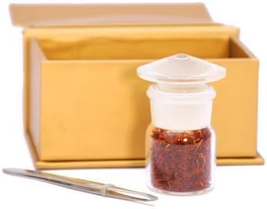 Kesari Natural Pure Saffron with Glass Bottle, Gift Box and Plucker for Health, Beauty and Cooking (All-Red, 2 Grams)