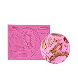 Efivs Arts EA1240 Feather Shape Silicone Mold Fondant Mold Cupcake Cake Top Decoration Tool Cake Side Decorating Mold
