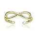Hoops & Loops Yellow Gold Flashed Sterling Silver Figure 8 Infinity Toe Ring