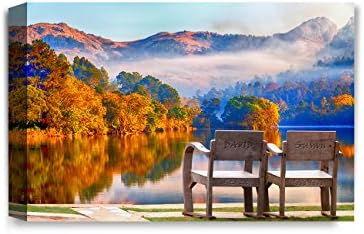 IPIC - Grow Old Together, Personalized Artwork with Names and Date on, Customized Gift for Anniversary,Wedding,Birthday and Holidays. 24x16