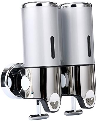 Modern Style Storage Lavatory Soap/Lotion/Shampoo Dispenser Home Bathroom Toilet Wall Decoration Suitable for Ideal Gifts Home, Restaurant, Hotel, School, hospital and so on SP-2S1