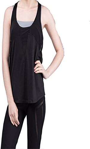 B Dressy yogathin Coat Sports Running Fitness Camisole mesh mesh Stitching Blacks