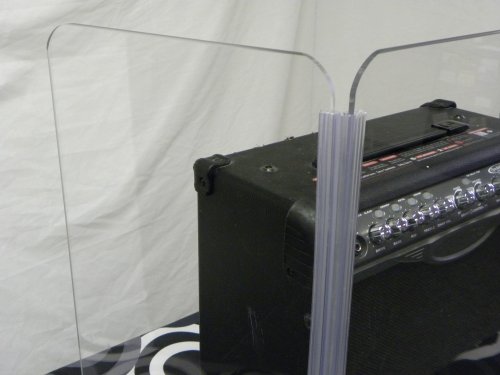 PENNZONI Amp Shield, Amp Acrylic Shield, Guitar Amp Shield, Clear Acrylic Panel Amp Shield with Plastic Hinges (4 Panels, 4ft x 4ft)