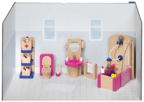 Puppenmöbel Badezimmer (22-teilig)