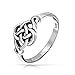 Irish Cut Out Celtic Love Knot Sterling Silver Ring