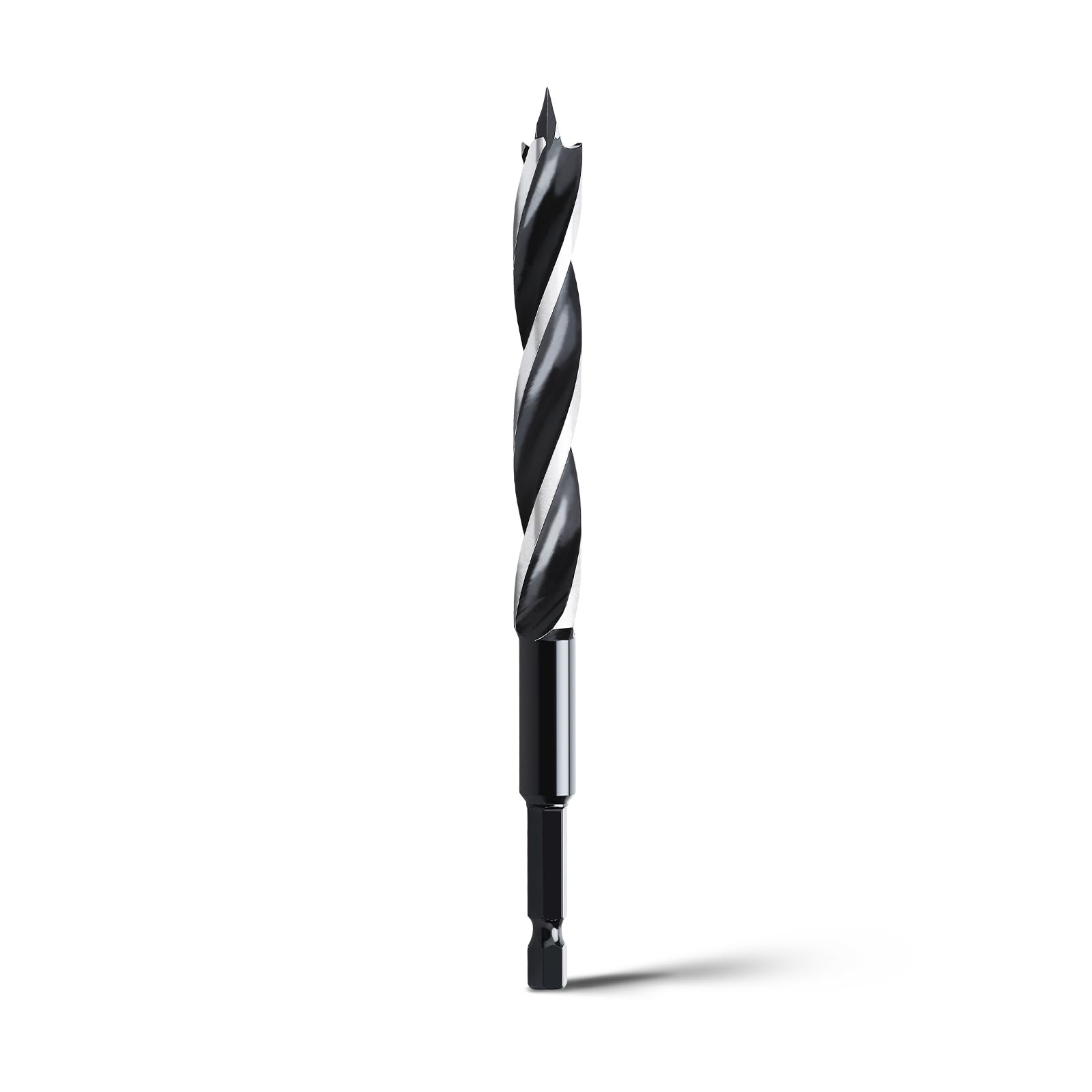 Photo 1 of 1/2" x 6" Auger Drill Bit for Soft and Hard Wood, Plastic, Drywall and Composite Materials - 1/4" Quick Change Hex Shank Tri Flute Wood Drill Bit