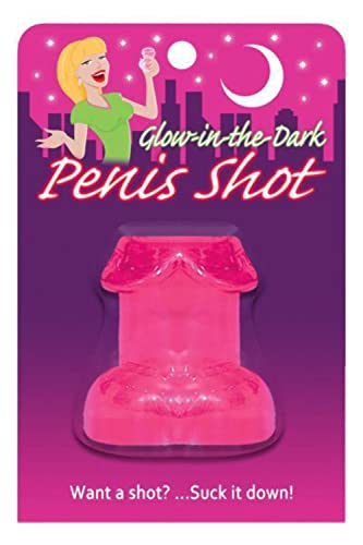 Kheper Games Pink Glowing Glow-in-The-Dark Penis Drink Shot Glass