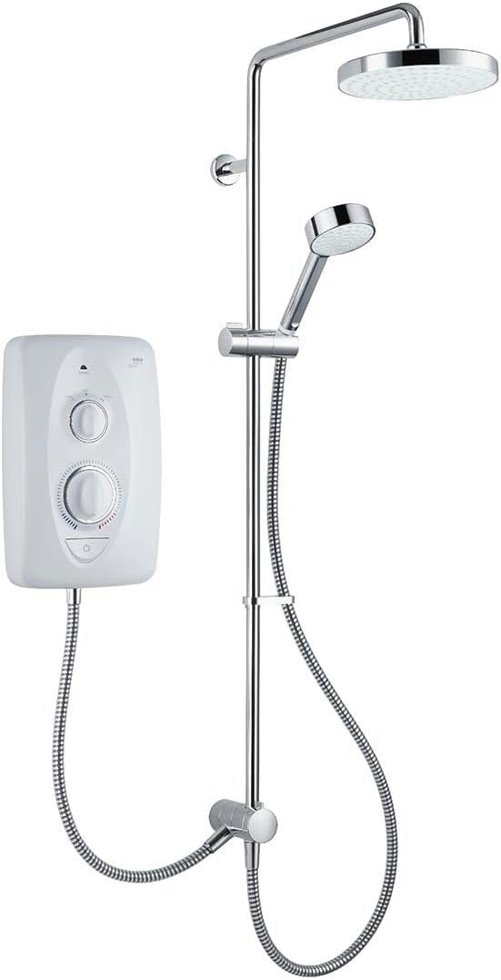 Mira Jump Dual Electric Shower 10.8 kW White Dual Outlet 200mm Handset
