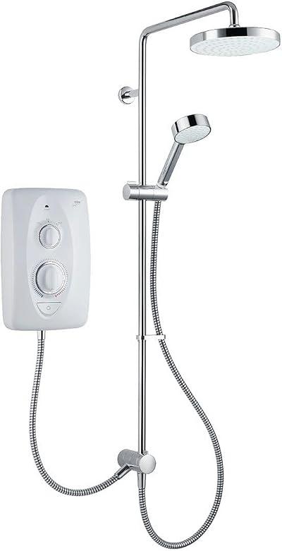 Mira Jump Dual Electric Shower 10.8 kW White Dual Outlet 200mm Handset