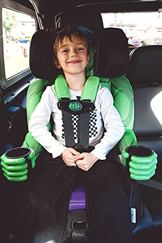 KidsEmbrace Marvel Hulk 2-in-1 Forward-Facing Car Seat Latch | 5-Point Harness 26.5-65lbs converts to Belt-Positioning Booster 40-100lbs | Adjustable