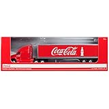 Classic Long Hauler Tractor Trailer Coca-Cola Red 1/87 (HO) Scale Diecast Model by Motorcity Classics 487010