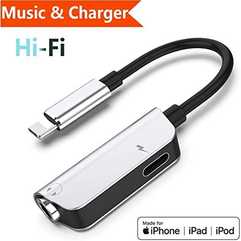 Adapter 3.5mm for iPhone Headphone Jack Adapter Charge Cables for iPhone Music ＆Charge Earphone Cable Converter Splitter Headset Adaptor for iPhone X/XS/XR 8 /8Plus 7/7 Plus Support for iOS 12 System